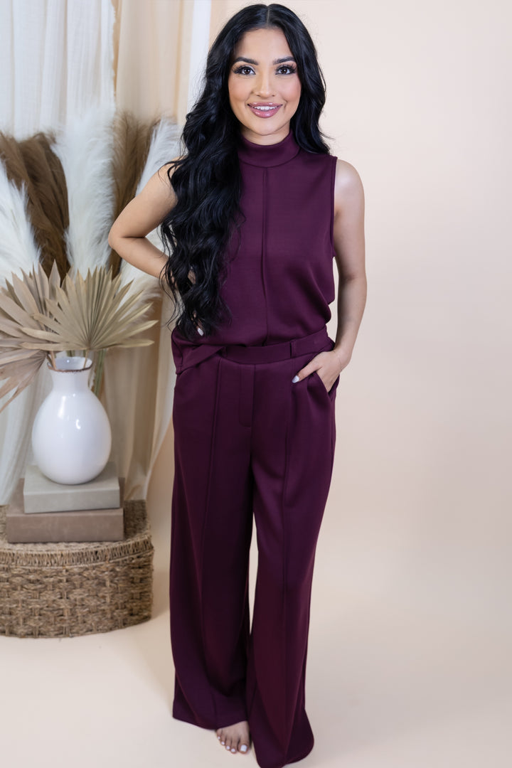 "Sleek Intentions" Set (Burgundy)