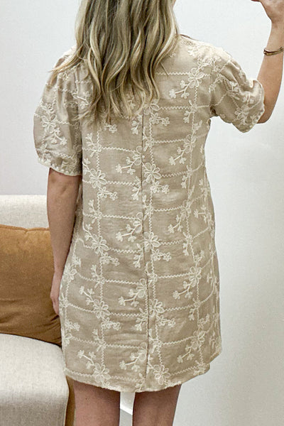 "Happy To Be Here" Dress (Taupe)