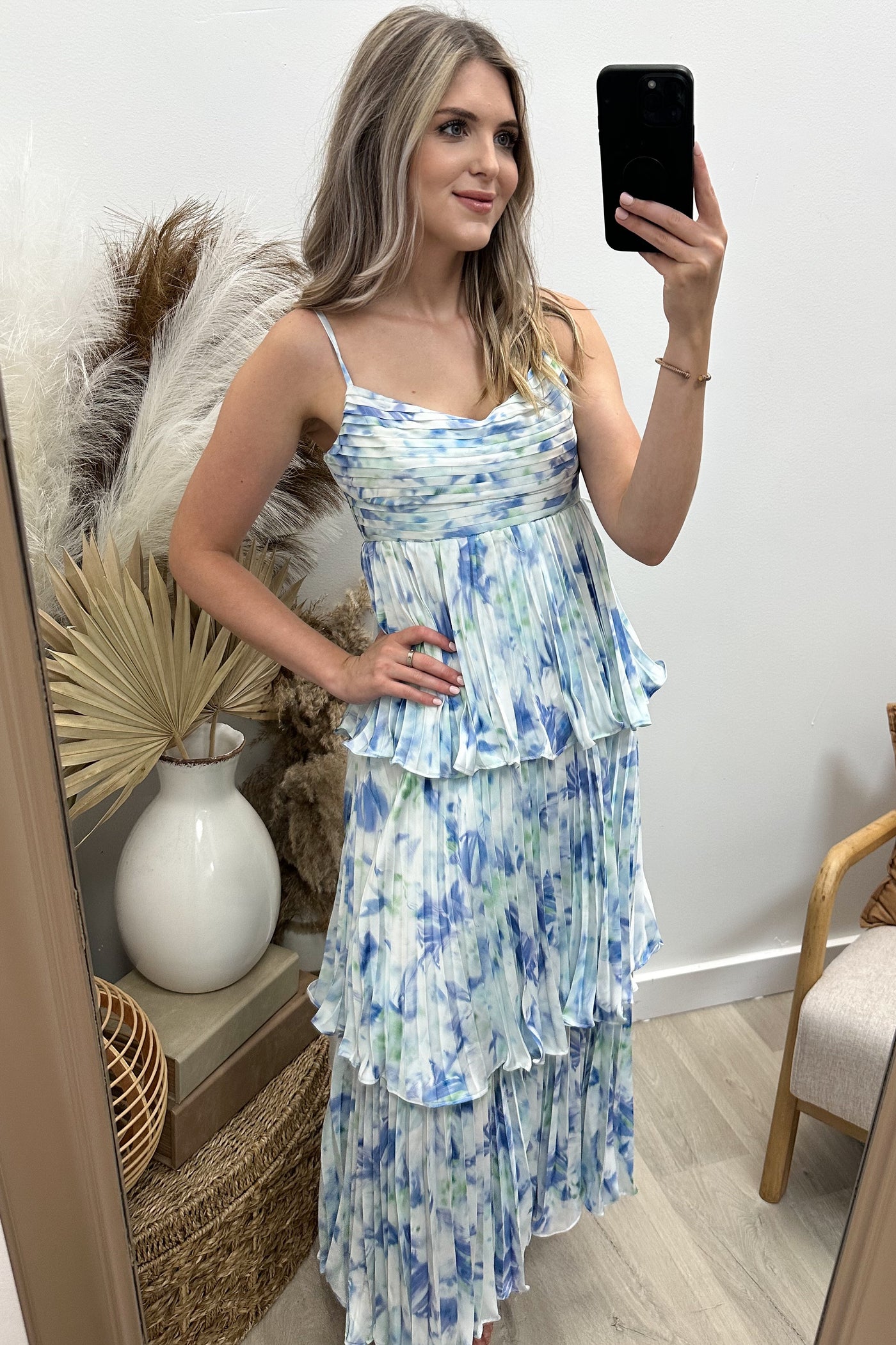 "Ocean Eyes" Dress (Off White/Blue)