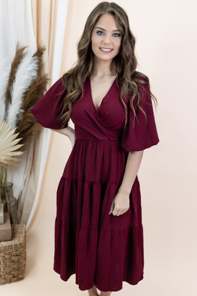 "More Than Perfect" Dress (Wine)