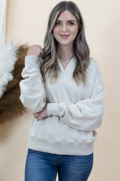 "Doing Just Fine" Sweatshirt (Ecru)
