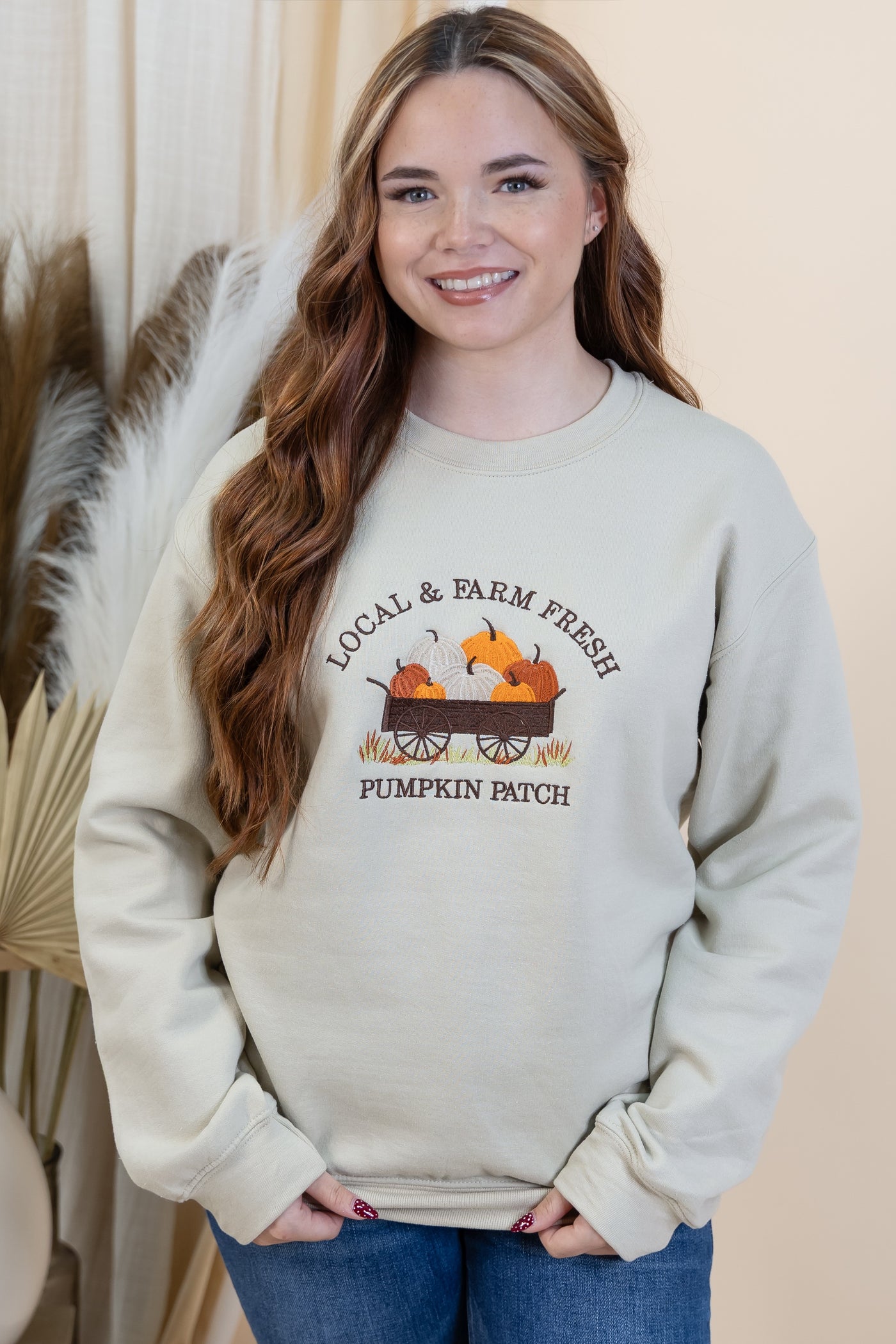 "Local Pumpkin Patch" Sweatshirt (Stone)