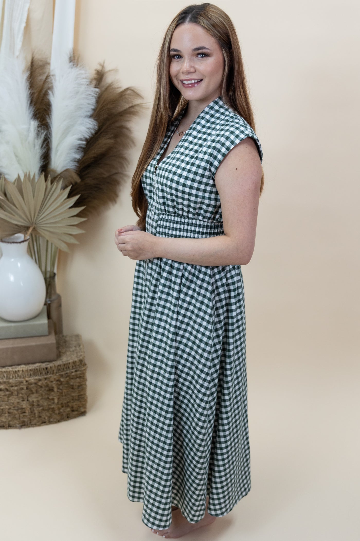 "Falling Into Place" Dress (Forest)