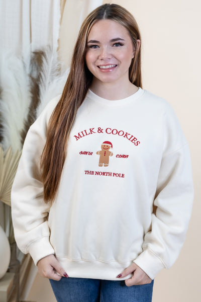 "Milk & Cookies" Sweatshirt (Cream)