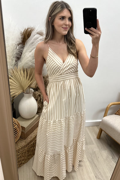 "Refined Taste" Dress (Taupe)