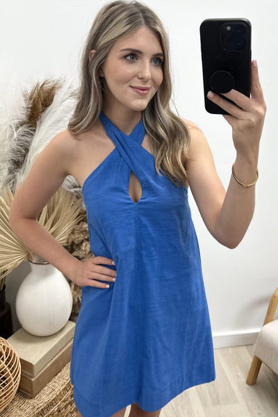 "Crashing Waves" Dress (Blue)