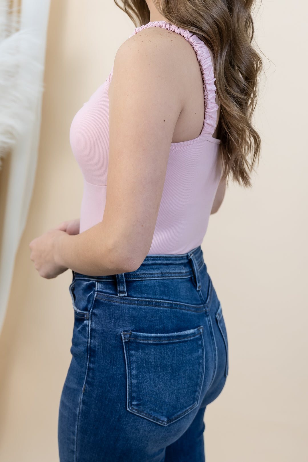 "Sleek Statements" Bodysuit (Blush)