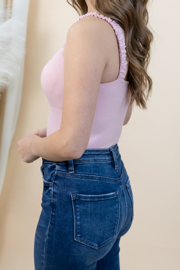 "Sleek Statements" Bodysuit (Blush)