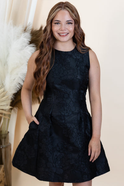 "Elegant Edge" Dress (Black)