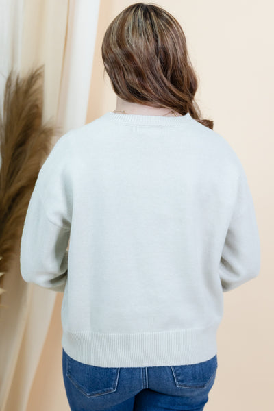 "Martinis Please" Sweater (Cream)