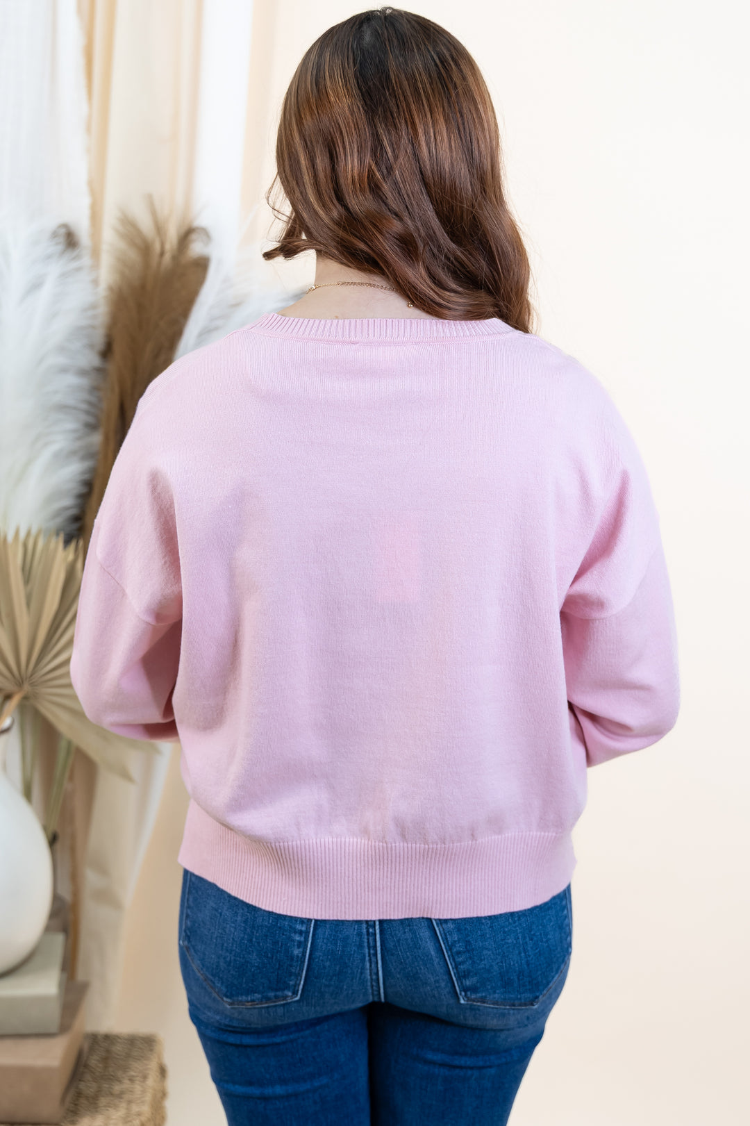 "Elevated Ease" Sweater (Petal Pink)