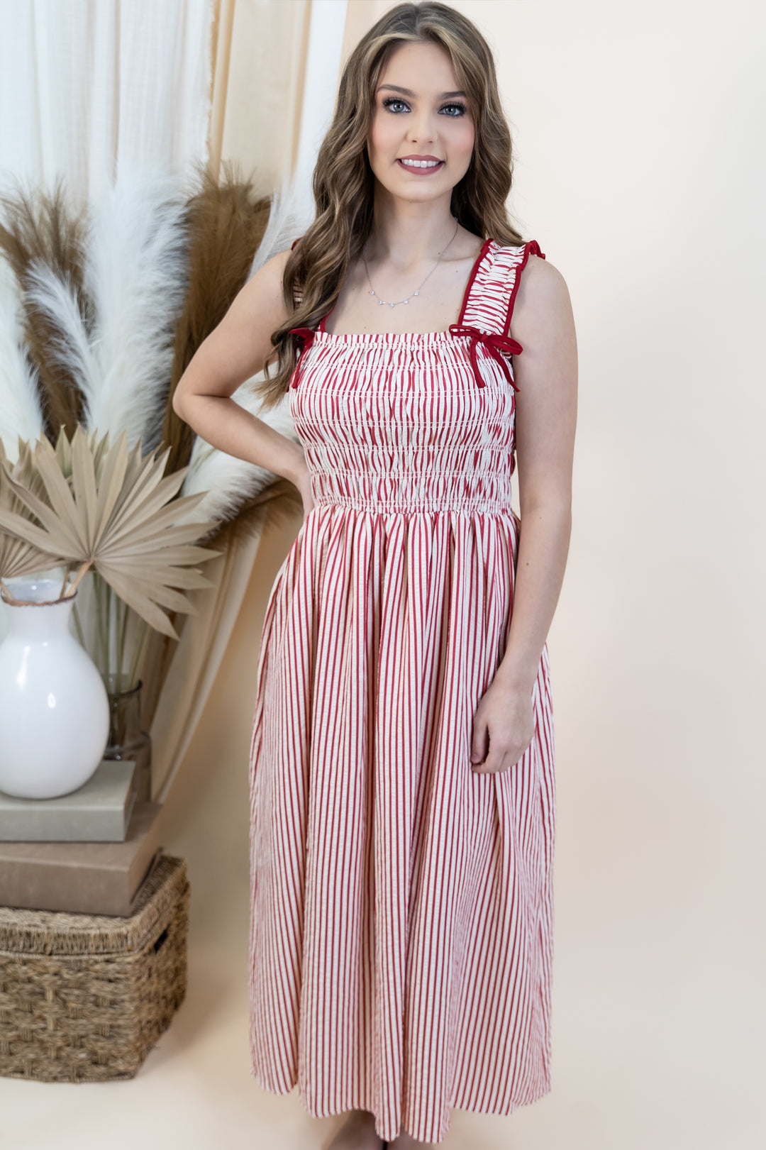 "Sugar & Stripes" Dress (Red)