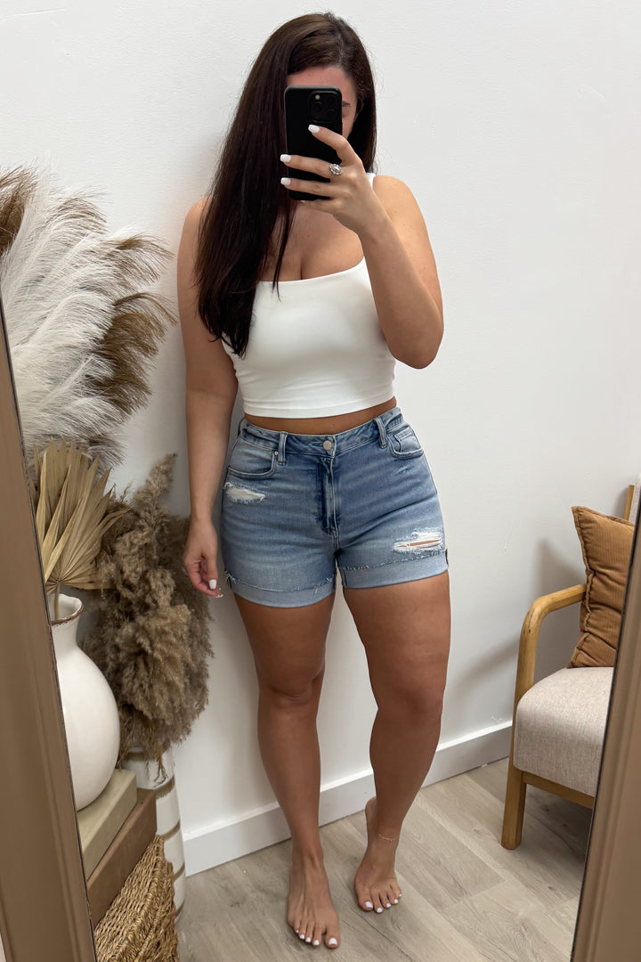 Darla Denim Shorts (Light Wash)