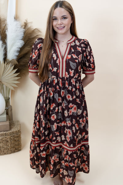 "Where I Am" Dress (Brown)