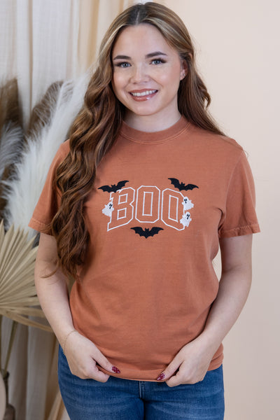 "Boo" T-Shirt (Burnt Orange)