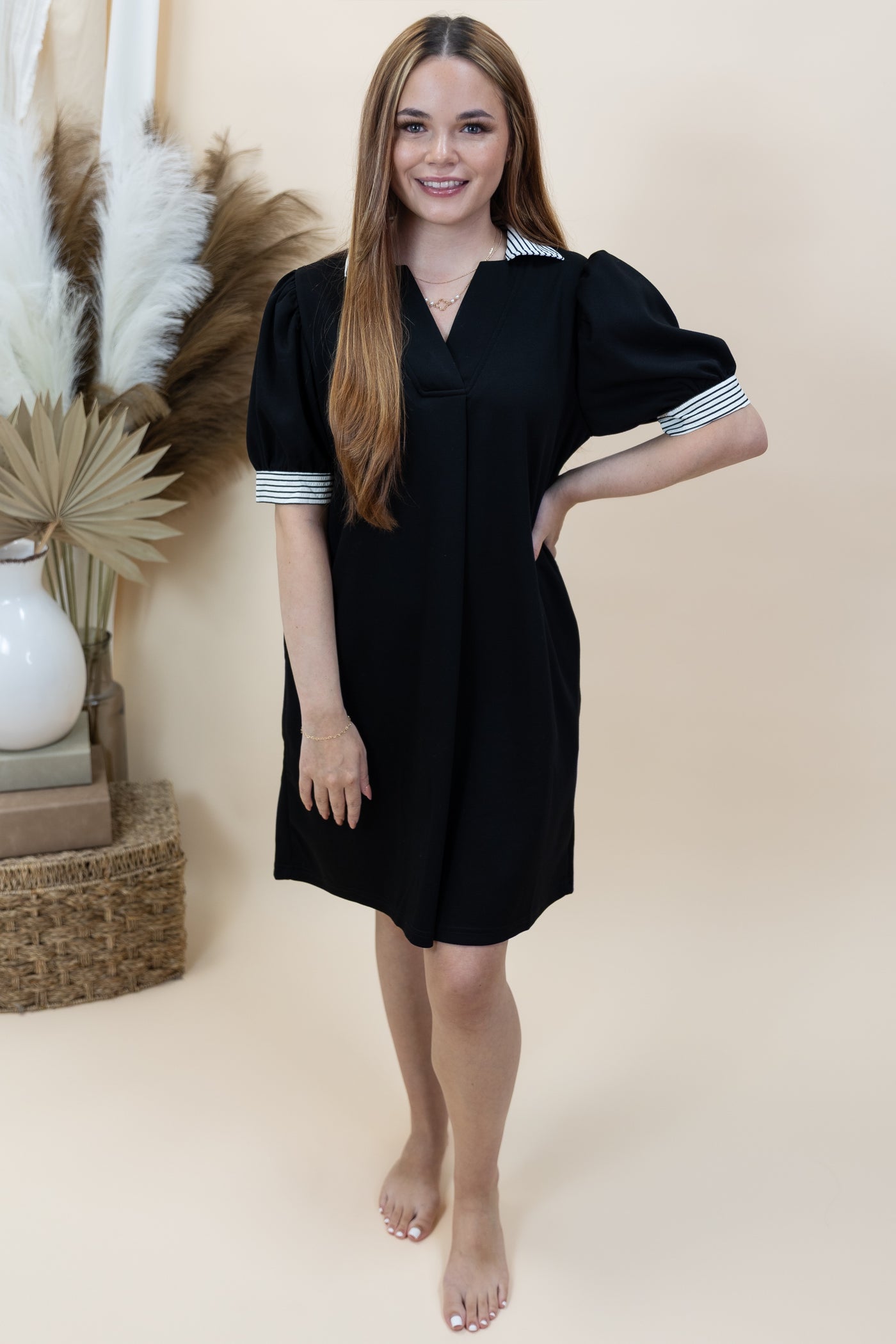 "A Classic Touch" Dress (Black)