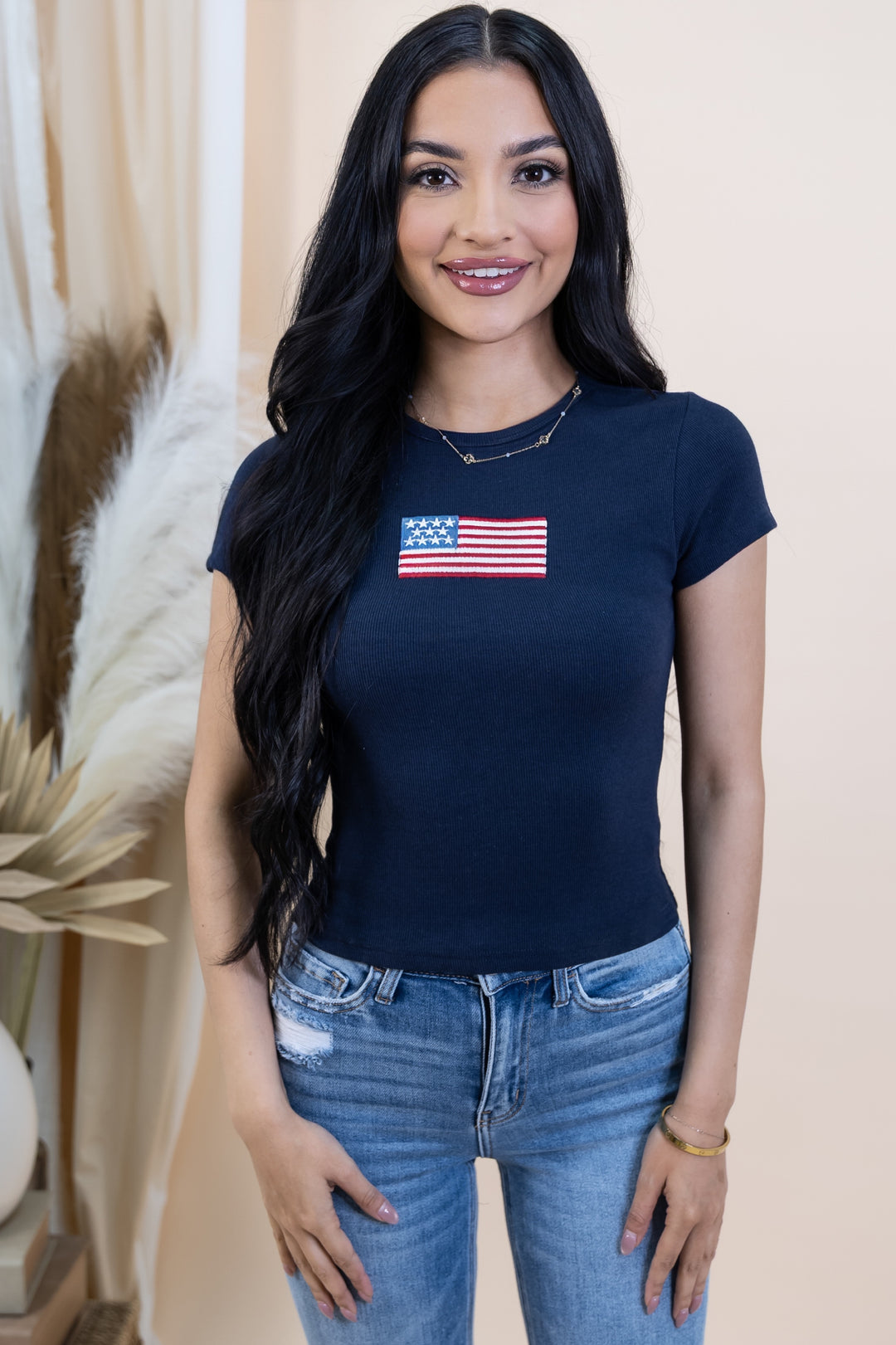 "American Darling" Top (Navy)
