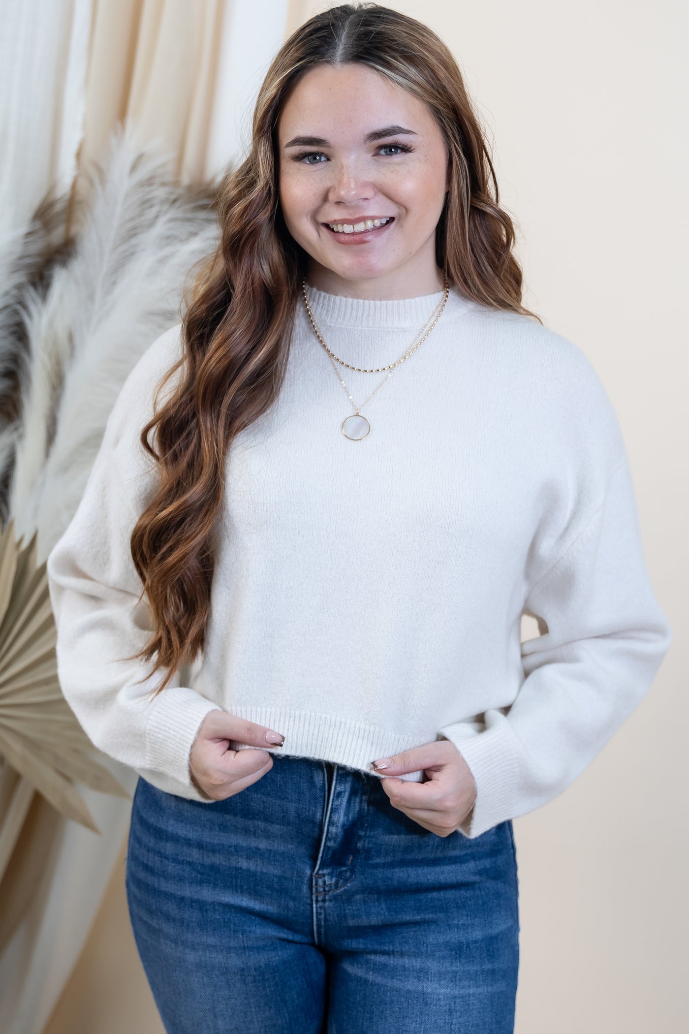 "Feels Like Me" Sweater (Cream)