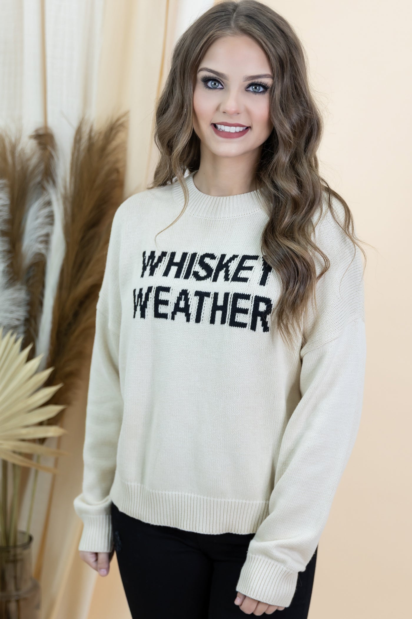 “Whiskey Weather" Sweater (Cream)