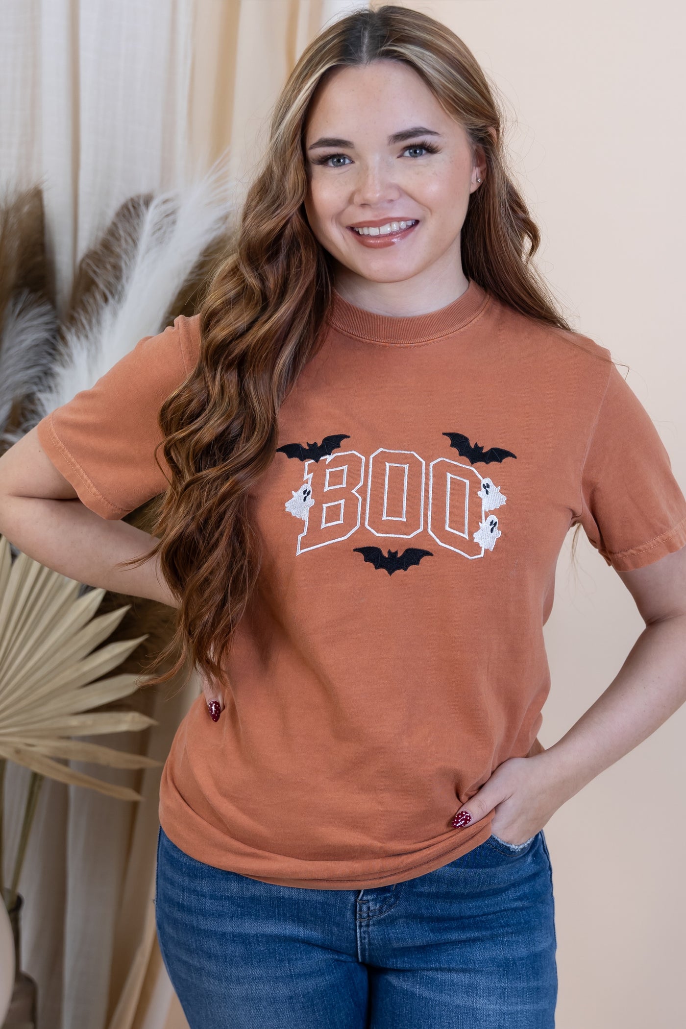 "Boo" T-Shirt (Burnt Orange)