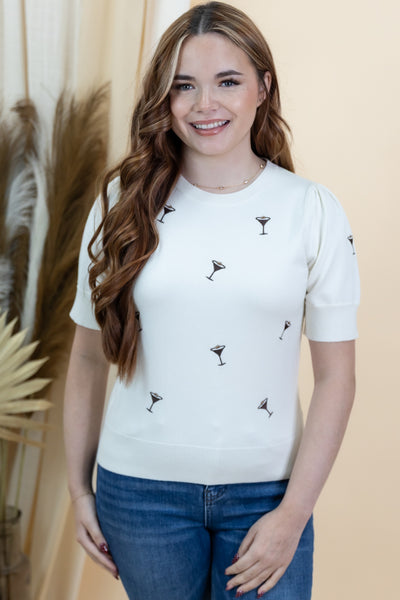 "Espresso Yourself" Top (Cream)