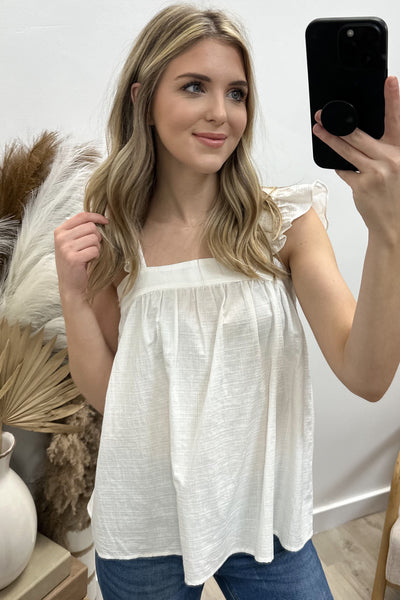 "Lingering Glances" Blouse (Off White)