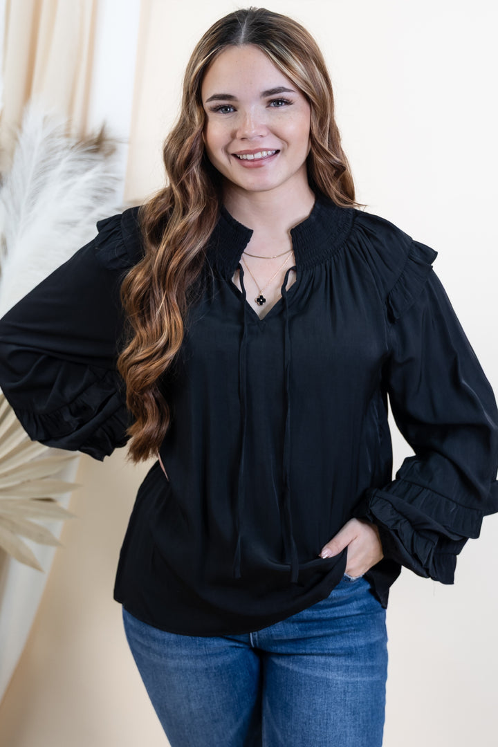 "Blackout Beauty" Blouse (Black)