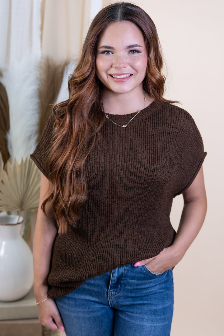 "Relaxed Revival" Top (Chocolate Brown)