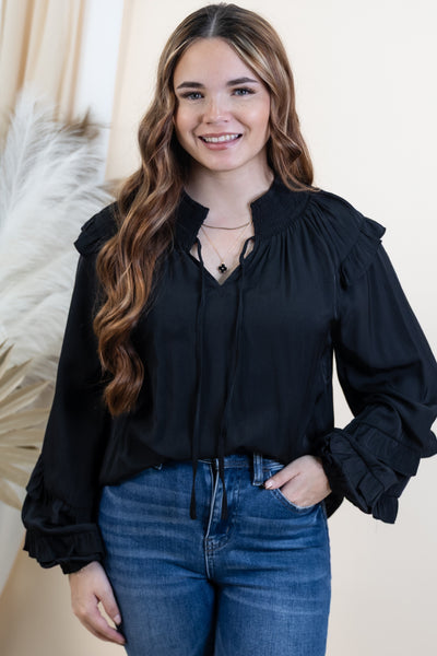 "Blackout Beauty" Blouse (Black)