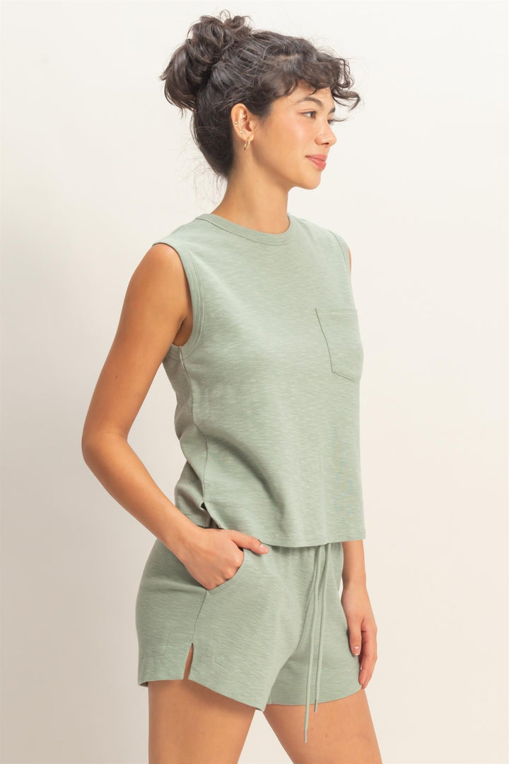 "Effortlessly You" Top (Sage Green)