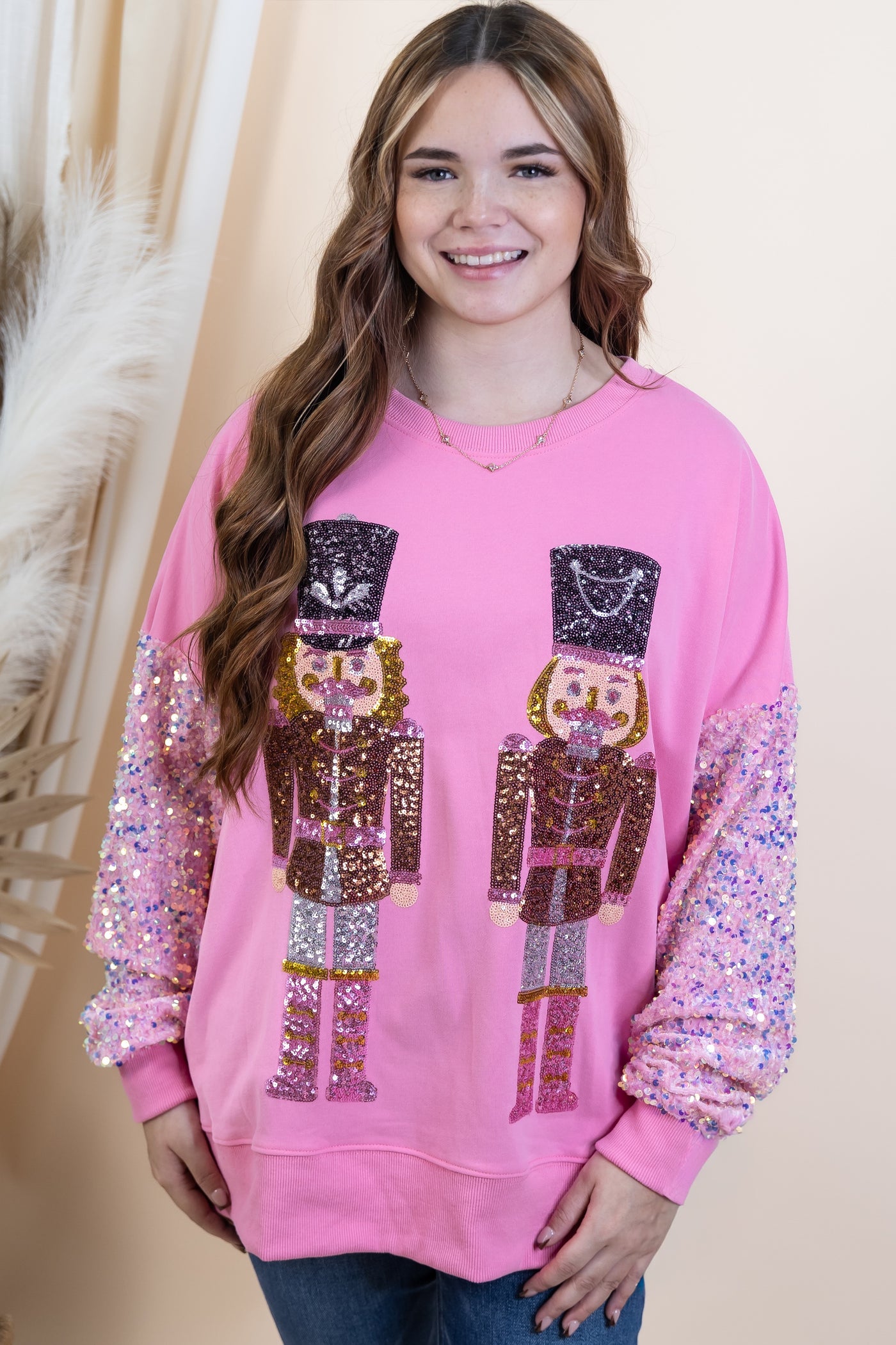 "Nutcracker Noel" Sweatshirt (Pink)