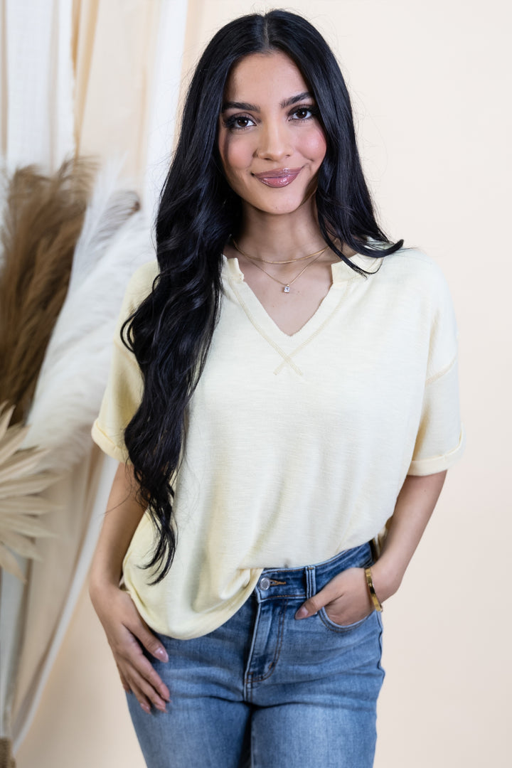 "True Essentials" Top (Butter Yellow)