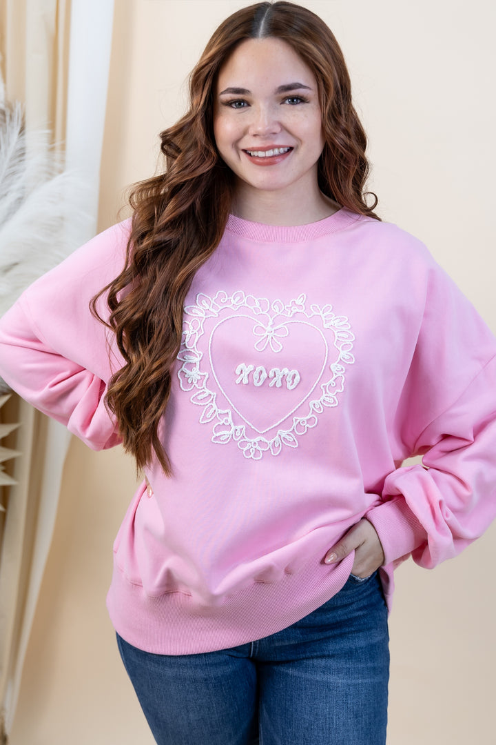 "XoXo Babe" Sweatshirt (Candy Pink)