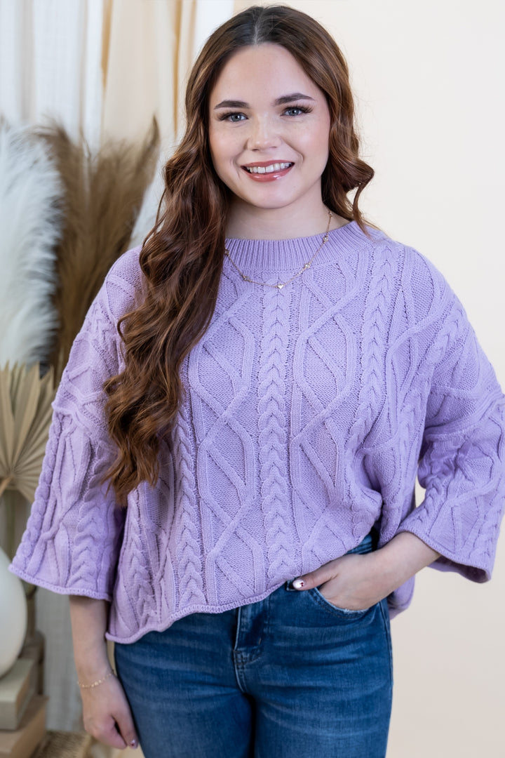 "In The Details" Sweater (Lavender)
