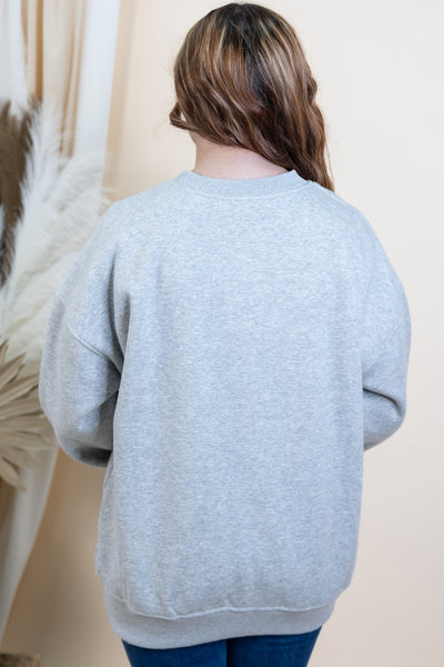 "Mistletoe Mimosa" Sweatshirt (Heather Grey)