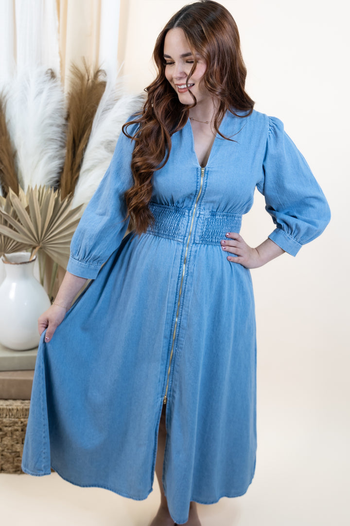 "Out On The Town" Dress (Light Blue)