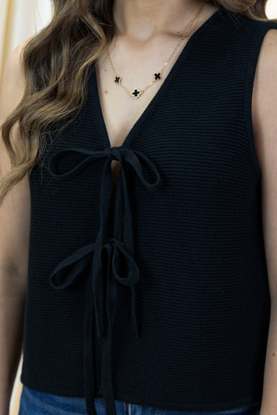 "Go With The Flow" Top (Black)