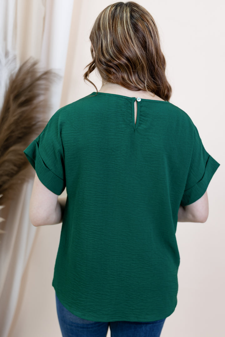 "Back To Business" Blouse (Hunter Green)