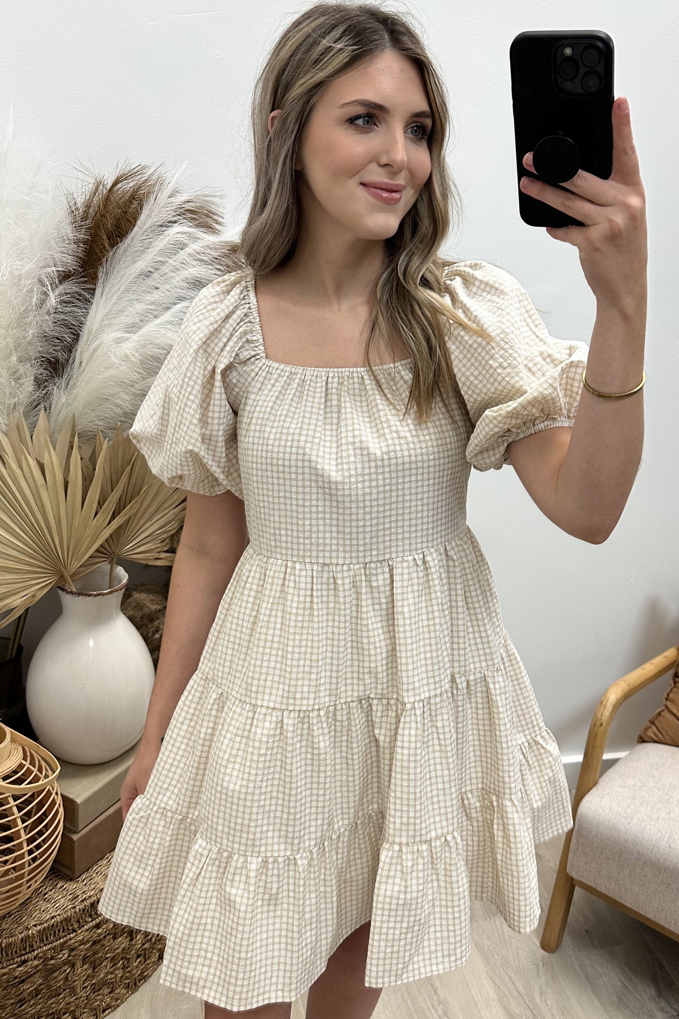 "Something About You" Dress (Cream/Taupe)