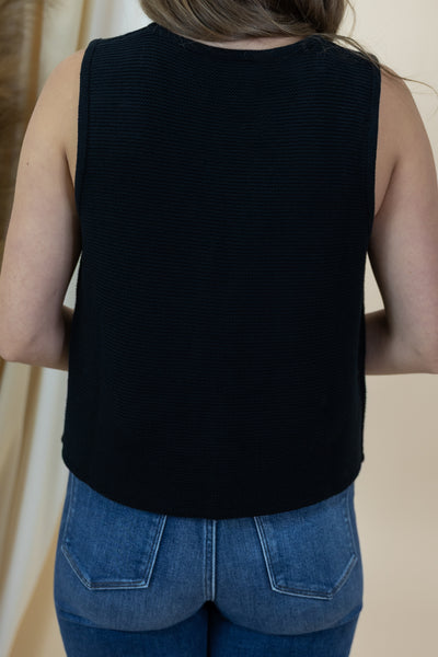 "Go With The Flow" Top (Black)