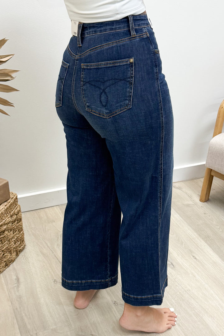 Kaia Ankle Wide Jeans (Tummy Control)