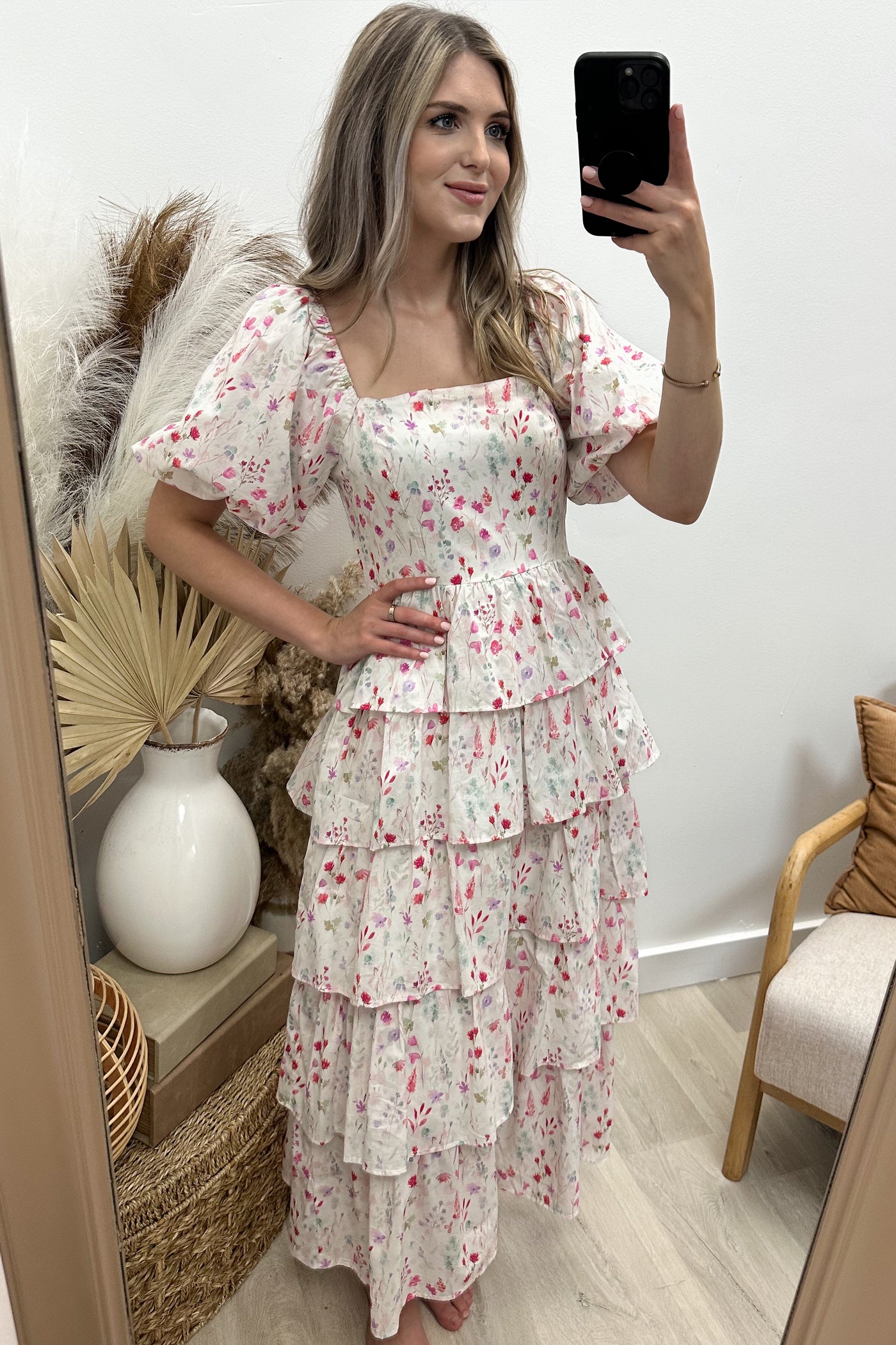"Garden Gala" Dress (Fuchsia Multi)