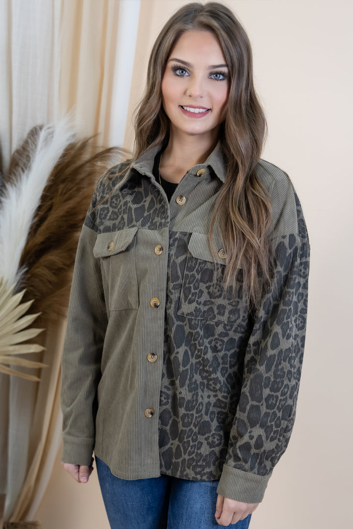 "Nothing Forgotten" Shacket (Light Olive)