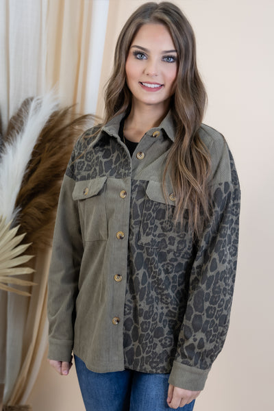 "Nothing Forgotten" Shacket (Light Olive)