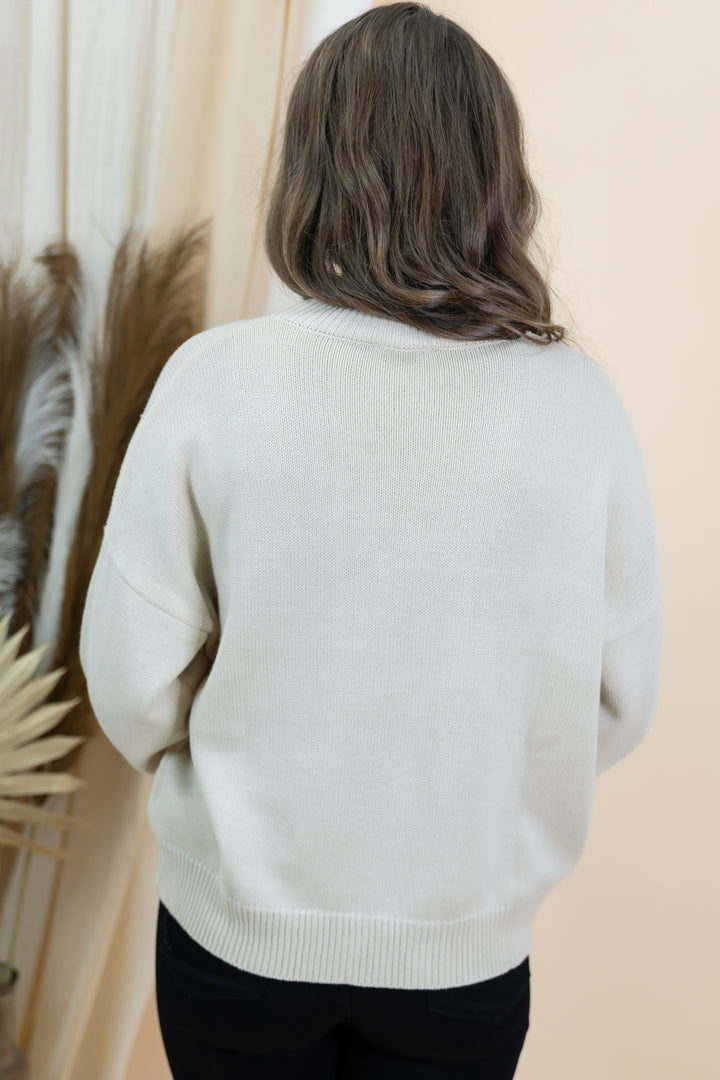 “Whiskey Weather" Sweater (Cream)