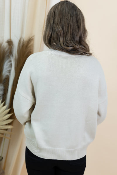 “Whiskey Weather" Sweater (Cream)