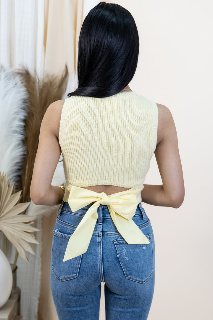 "Spring Air" Sweater Top (Butter)
