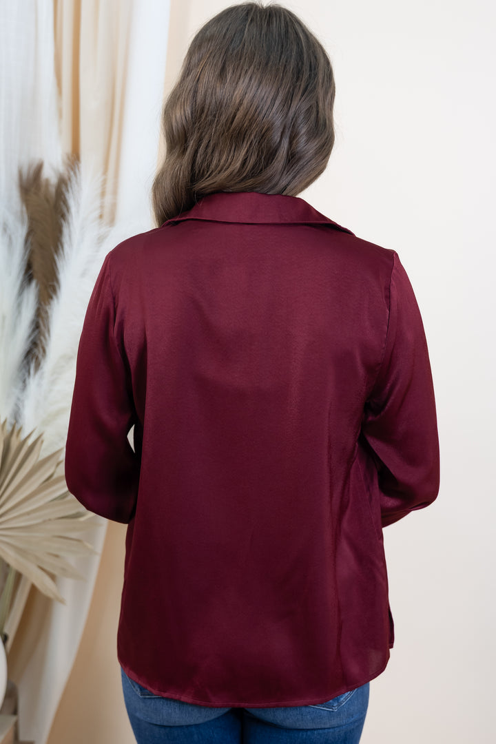 "Modern Visions" Blouse (Wine)