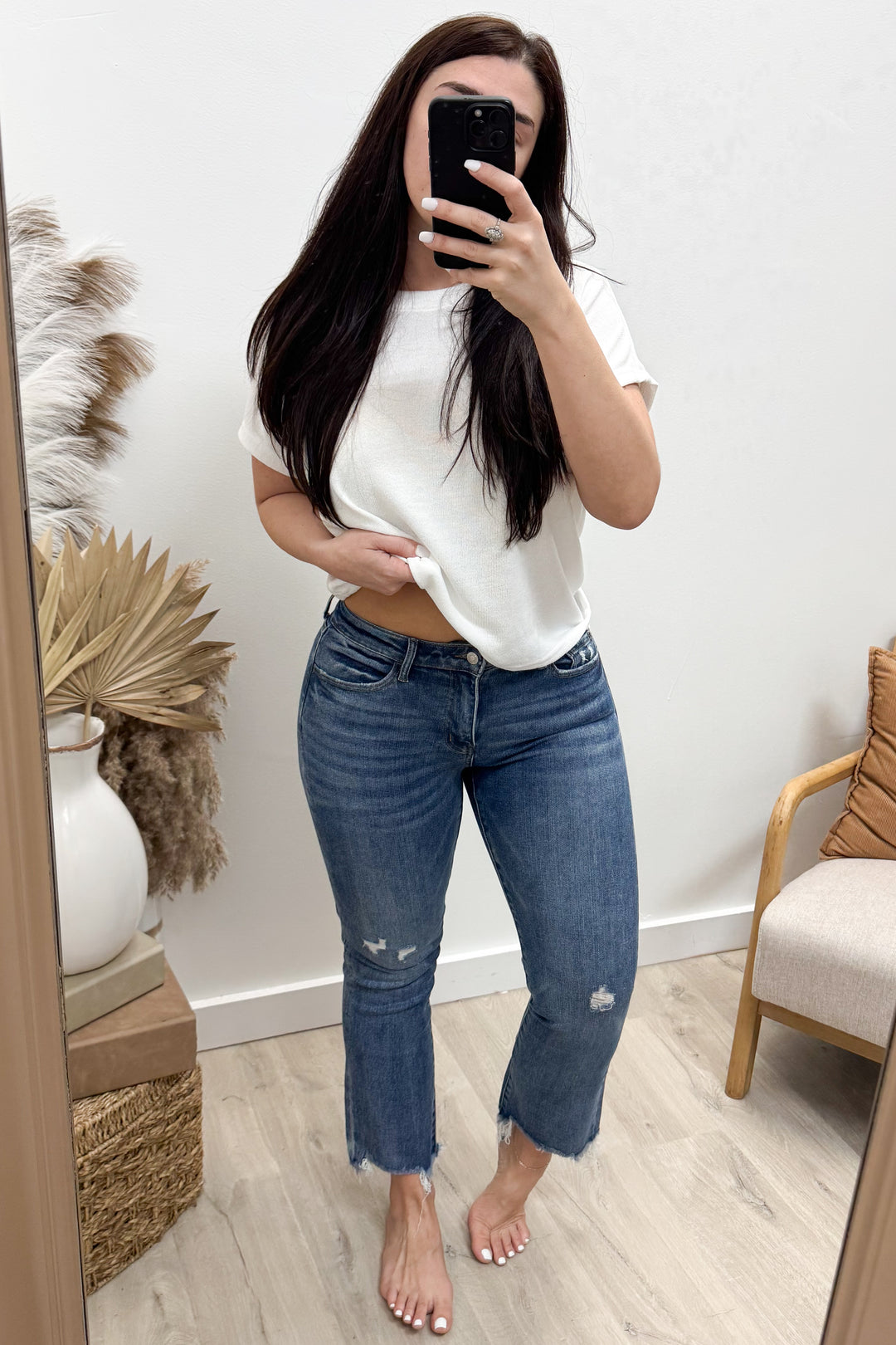 Meredith Cropped Bootcut Jeans
