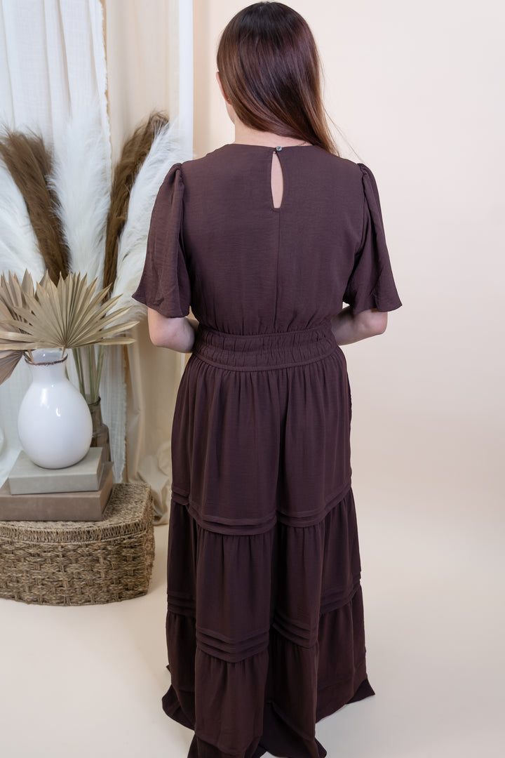 "Midnight Mirage" Dress (Dark Brown)